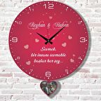 Sevgililer Günü Hediyesi Fotoğraflı Sallanan Sarkaçlı Saat KA07-1777