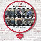 Sevgililer Günü Hediyesi Fotoğraflı Sallanan Sarkaçlı Saat KA07-1782