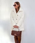 Kadın Uzun Kollu Yakalı önden Düğmeli Wellsoft Kaban