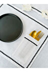 Shine White Dikdörtgen Cepli Dantelli Amerikan Servis / Supla 2Lİ