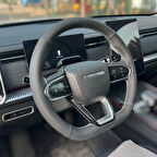 DİKİŞLİ DİREKSİYON KILIFI İTHAL NOKTALI KARBON DERİ GRİ DİKİŞLİ JAECOO İÇİN