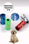 4'lü Evcil Hayvanlar İçin Pati Desenli Kedi Köpek Kaka Poşeti