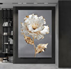 Gold Gül Kanvas Tablo