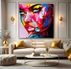 Renkli Yüz Kanvas Tablo