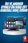 4K Araç İçi Ön Arka Kameralı Ekran Hd 2 Kameralı Torpido Üstü Araç Multimedya