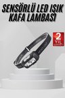 Sensörlü Şarjlı Type-C Şarj Işıklı Kafa Lambası Kamp Lambası