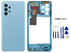 Samsung Galaxy A32  - SM-A325F FULL Kasa Arka Kapak Takım MAVİ - TAMİR SETİ