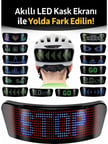 Akıllı LED Kask Ekranı Uygulama Kontrollü, Şarjlı, Tüm Kasklara Uyumlu Trafikte Görünürlük Sağlayan