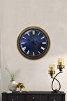36 Cm Eskitme Metal New Blue Duvar Saati
