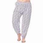 6 Adet Kadın Tek Alt Pijama Çiçek Desenli YAZLIK Battal Boy