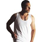 3'Lü Yıldız Erkek Süprem Atlet 00 %100 Pamuklu Ekstra Beyaz