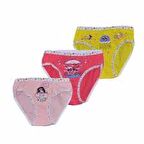 Tutku Kız Çocuk Renkli Likralı Slip Külot 6'Lı 