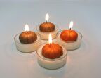 MİSSİ BALKABAĞI KABARTMALI 4 ADET MAXI TEALIGHT MUM SETİ 