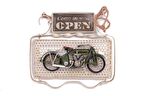 Dekoratif Metal Kapı Yazısı Motosiklet Dekorlu Vintage Hediyelik