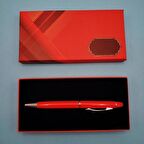 Kırmızı Tükenmez Kalem Touchpen Dekoratif Hediyelik