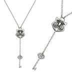 925 Ayar Gümüş Ya Fettah Yazılı Kadın Gümüş Kolye