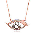 925 Ayar Gümüş Gözümde Aşk Kadın Gümüş Kolye