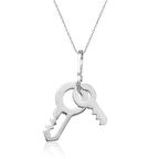 925 Ayar Gümüş Anahtar Kadın Gümüş Kolye