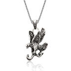 925 Ayar Gümüş Kartal Erkek Gümüş Kolye