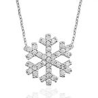 925 Ayar Gümüş Kar Tanesi Kadın Gümüş Kolye