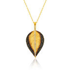 925 Ayar Gümüş Yaprak Kadın Gümüş Kolye