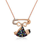 925 Ayar Gümüş Yeni Doğmuş Bebek Gümüş Kolye