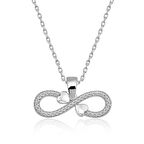 925 Ayar Gümüş Sonsuzluk Kalpler Kadın Gümüş Kolye