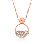 925 Ayar Gümüş Rose Çiğ Damlası Kadın Gümüş Kolye