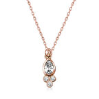 925 Ayar Gümüş Çiğ Damlası Tektaş Kadın Gümüş Kolye