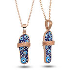 925 Ayar Gümüş Şerit Terlik Kadın Gümüş Kolye