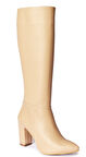 Feles Diz Altı Deri Topuklu Kadın Çizme