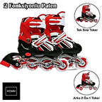 Avessa Işıklı Teker Çift Sıra Ayarlanabilir Paten (İçerisinde Teker Aparatları Mevcuttur)