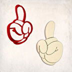 Mickey El 1 Numara Kurabiye Kalıbı Şekillendirici Kopat