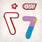 Deniz Kızı Rakam 7 Detaylı Kurabiye Kalıp Seti 3 Parça