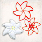 Çiçek Detaylı Kurabiye Kalıp Seti 2’li