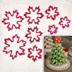 3D Noel Ağacı Kar Taneleri Yapım Kalıp Set 8’li