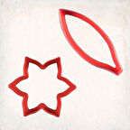 Çicek Yaprak Kurabiye Kalıp Set 2’li