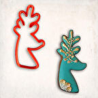 Deer Head Kurabiye Kalıbı Şekillendirici Kopat