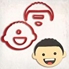 Çocuk Yüz-2 Detay Kurabiye Kalıp Seti 6’lı