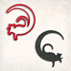 Kedi Ay Kurabiye Kalıbı Şekillendirici Kopat