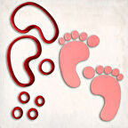 Bebey Ayaklar Detay Kurabiye Kalıp Seti 7’li