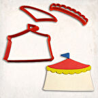 Sirk Çadırı Detay Kurabiye Kalıp Seti 3’lü