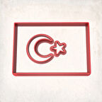 Türk Bayrağı Detay Kurabiye Kalıp Seti 3’lü