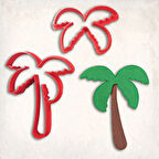 Palmiye Ağacı Detay Kurabiye Kalıp Seti 2’li