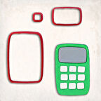 Hesap Makinesi Detay Kurabiye Kalıp Seti 3’lü