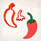 Acı Biber Detay Kurabiye Kalıp Seti 2’li