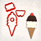 Dondurma-4 Detay Kurabiye Kalıp Seti 4’lü