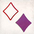 İskambil Karo Kurabiye Kalıbı Şekillendirici Kopat