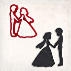 Düğün Çifti Detay Kurabiye Kalıp Seti 2’li