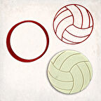 Voleybol Topu Detay Kurabiye Kalıp Seti 2’li